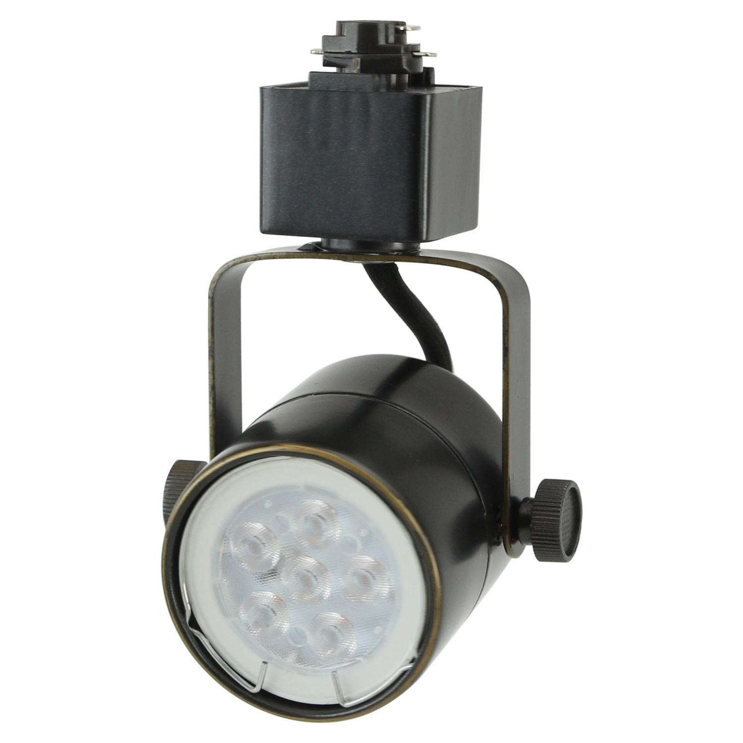 LED Track Lighting Cylinder Fixture 7 5W 50163LED DB Direct Lighting   GU10 LED Track Lighting H 4163 DB Front View 