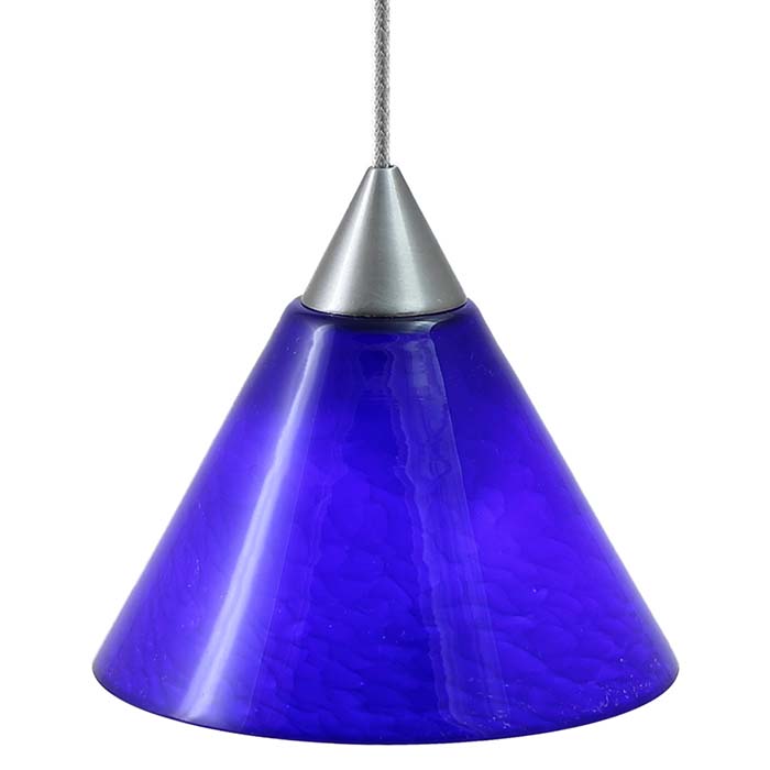 Blue glass store pendant light