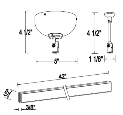 Shop WAC Lighting Monorail Lighting Kit LM-K8711-WT-BN - Lowest