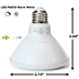 PAR30 LED Light Bulb 11W 3000K Warm White - White Finish