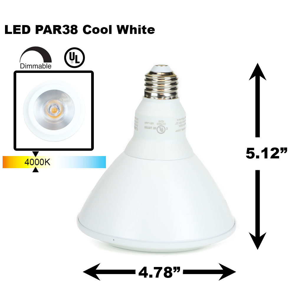 Par38 lamp deals dimensions