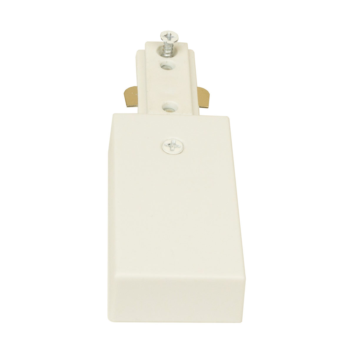 Track lighting satin live end power feed connector 3-wire H-style single  circuit